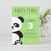 Kinder Personalisiert Panda Kawaii Einladung zum G (Stehend Vorderseite)