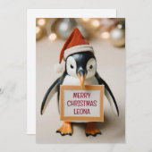 Kinder Personalisiert Penguin Novelty Weihnachten (Vorne/Hinten)