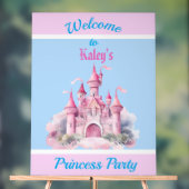 Kinder Personalisiert Princess Party Begrüßungszei Acrylschild (Neutral)