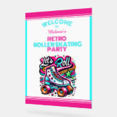 Kinder Personalisiert Retro Skate Party Begrüßungs Acrylschild (Winkel)