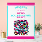 Kinder Personalisiert Retro Skate Party Begrüßungs Acrylschild (Hochzeit)