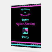Kinder Personalisiert Retro Skaten Partys Begrüßun Acrylschild (Winkel)