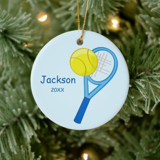 Kinder Personalisiert Tennis Keepake Keramikornament (Baum)