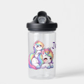 Kinder Personalisiert Unicorn Trinkflasche (Vorne)
