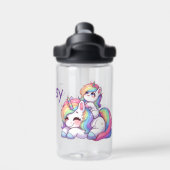 Kinder Personalisiert Unicorn Trinkflasche (Rückseite)