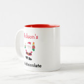 Kinder Personalisiert Weihnachten Heiße Kakao Zweifarbige Tasse (Vorderseite Links)