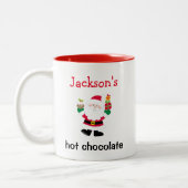 Kinder Personalisiert Weihnachten Heiße Kakao Zweifarbige Tasse (Links)