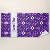 Kinder Personalisierte Badetücher, Hundepflaster,  Strandtuch (Vorderseite)