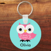 Kinder Personalisierte Eule-Schlüsselkette Schlüsselanhänger (Vorderseite)