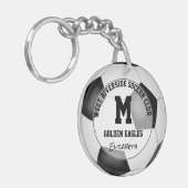 Kinder personalisierte Fußballmannschaft Geschenke Schlüsselanhänger (Vorderseite links)