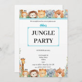 Kinder Personalisierte Jungtiere B'day Einladung (Vorne/Hinten)