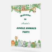 Kinder Personalisierte Jungtiere Begrüßungszeichen Acrylschild (Winkel)