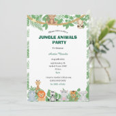 Kinder Personalisierte Jungtiere Party Einladung (Stehend Vorderseite)