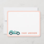 Kinder Personalisierte Rennautokarte für Kinder Mitteilungskarte (Vorderseite)