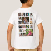 Kinder Personalisierter Fotocollage-T - Shirt (Rückseite)