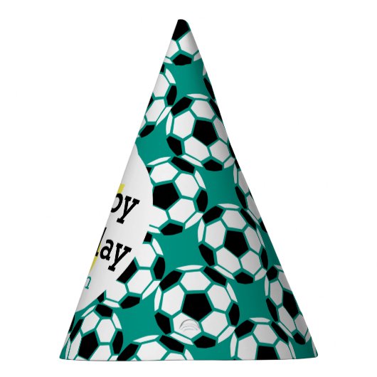 Kinder Personalisierter Fußball-Ball Happy Birthda Partyhütchen (Rechts)