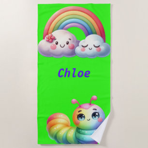 Kinder Personalisierter Name Strand Handtuch