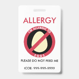 Kinder Personalisiertes Ei Allergie Notfall Ausweis