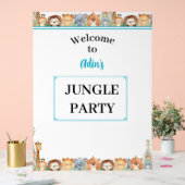 Kinder Personalisiertes Jungle Party Begrüßungszei Acrylschild (Hochzeit)