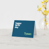 Kinder persönlich glücklich Geburtstag minimal Karte (Gelbe Blume)