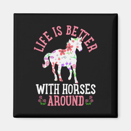 Kinder Pferd Reiten Niedliches Geschenk Magnet (Vorne)