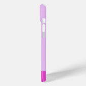 Kinder Pferdepony lila rosa Streifen Name Case-Mate iPhone Hülle (Rückseite / Links)