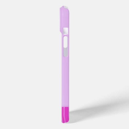 Kinder Pferdepony lila rosa Streifen Name Case-Mate iPhone Hülle (Rückseite / Links)