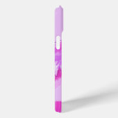 Kinder Pferdepony lila rosa Streifen Name Case-Mate iPhone Hülle (Rückseite / Rechts)