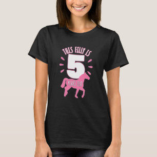 Kinder Pferdereiter Füllen Fünf-Fünfjährige Mädche T-Shirt