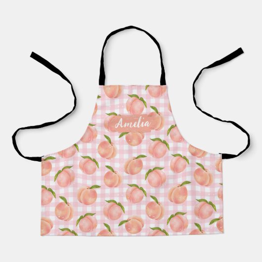 Kinder pfirsichen Personalisierte Schürze, kochen  Schürze (Vorderseite)