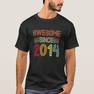 Kinder Phantastisch seit 2014 8. Geburtstag Retro T-Shirt