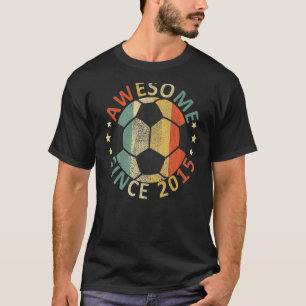 Kinder Phantastisch seit 2015 7. Geburtstag Fußbal T-Shirt