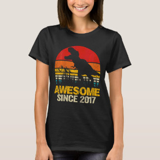 Kinder Phantastisch seit 2017 5. Geburtstag Dinosa T-Shirt