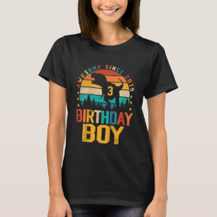 Kinder Phantastisch seit 2019 3. Geburtstag Dinosa T-Shirt