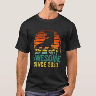 Kinder Phantastisch seit 2020 2. Geburtstag Dinosa T-Shirt