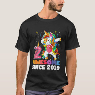 Kinder Phantastisches Dabbing Einhorn Geburtstag 2 T-Shirt