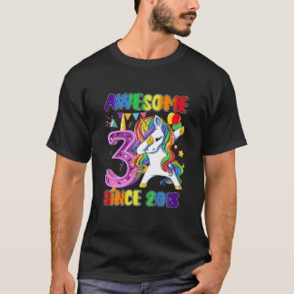 Kinder Phantastisches Dabbing Einhorn Seit 2018 3R T-Shirt