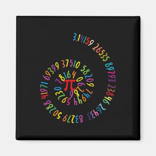 Kinder Pi Day Math Spiral 3.14 Ratio Geek Nerd Mat Magnet (Vorne)