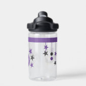 Kinder Pinguin fügen Initialen Sterne lila CamelBa Trinkflasche (Rückseite)