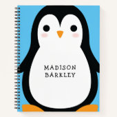 Kinder Pinguin Niedlich Notizblock (Vorderseite)