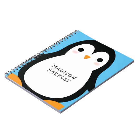 Kinder Pinguin Niedlich Notizblock (Linke Seite)