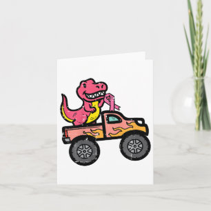 Kinder Pink-Dino-Monster LKW Brustkrebs-Warnung Karte