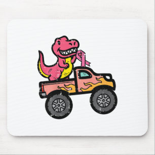 Kinder Pink-Dino-Monster LKW Brustkrebs-Warnung Mousepad