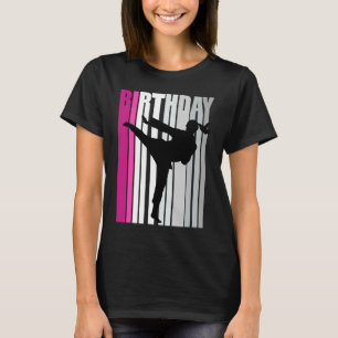 Kinder Pink Karate Geburtstag Behalt Trainingszug T-Shirt