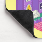 Kinder Pink Lila Pixel Art 90s Toy Church Sticker Mousepad (Ecke)
