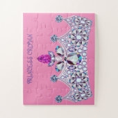 Kinder Pink Prinzessin Königliche Monarchie Krone Puzzle (Vertikal)