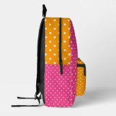 Kinder Pink Yellow Polka Dots Bedruckter Rucksack (Links)