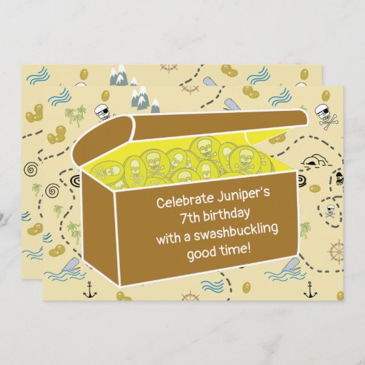 Kinder Pirate Geburtstagsparty (Vorne/Hinten)