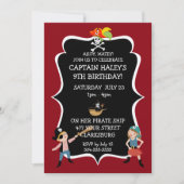 Kinder Pirate Geburtstagsparty Einladung (Vorderseite)