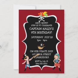 Kinder Pirate Geburtstagsparty Einladung